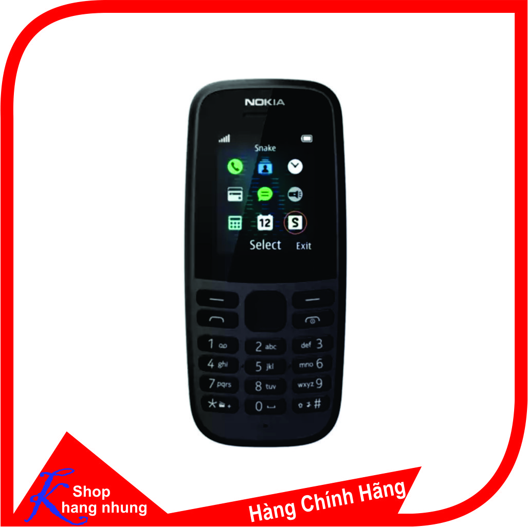 Điện Thoại Nokia 105 Single Sim (Đen)- Hàng Chính Hãng