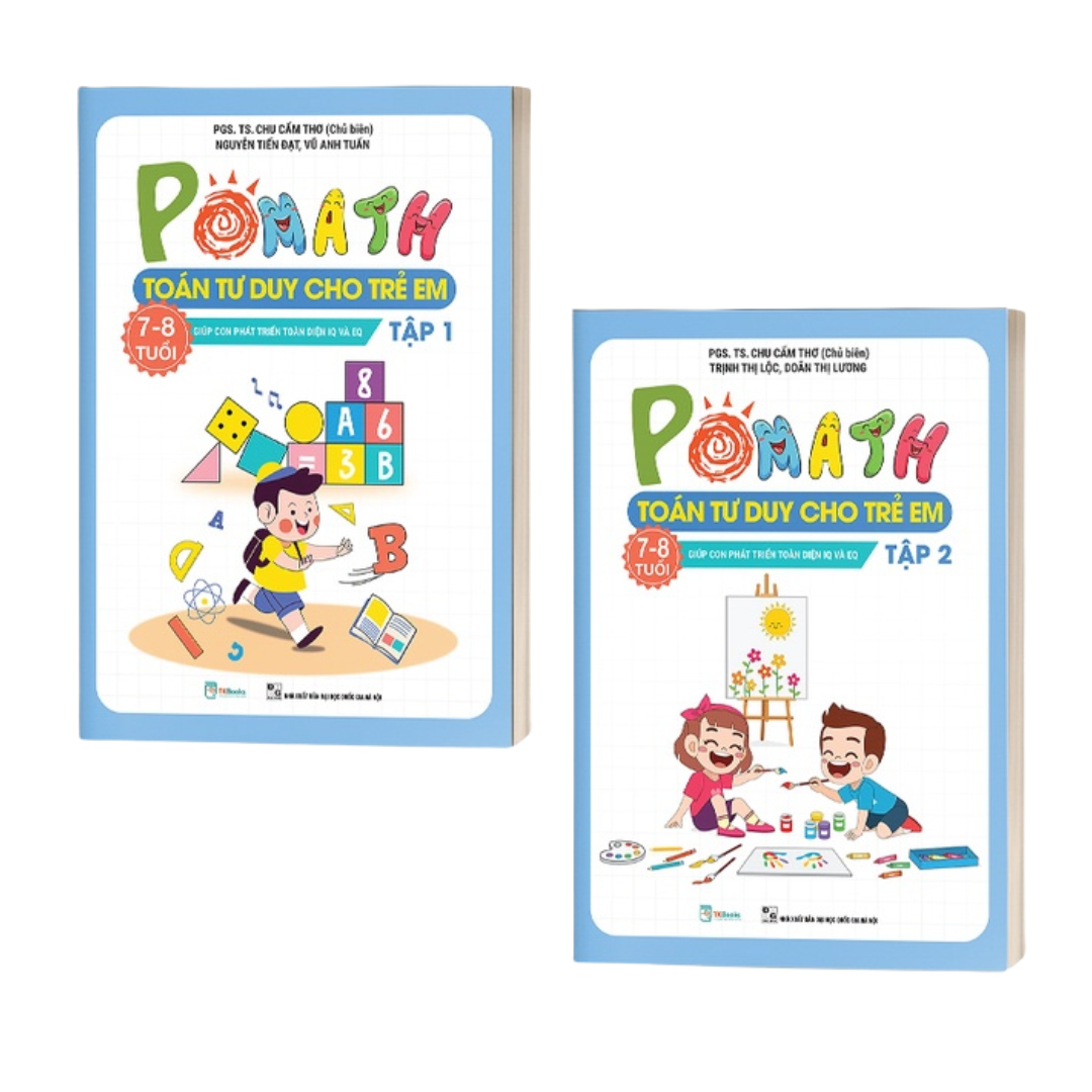 Sách - combo pomath toán tư duy cho trẻ em 7 – 8 tuổi