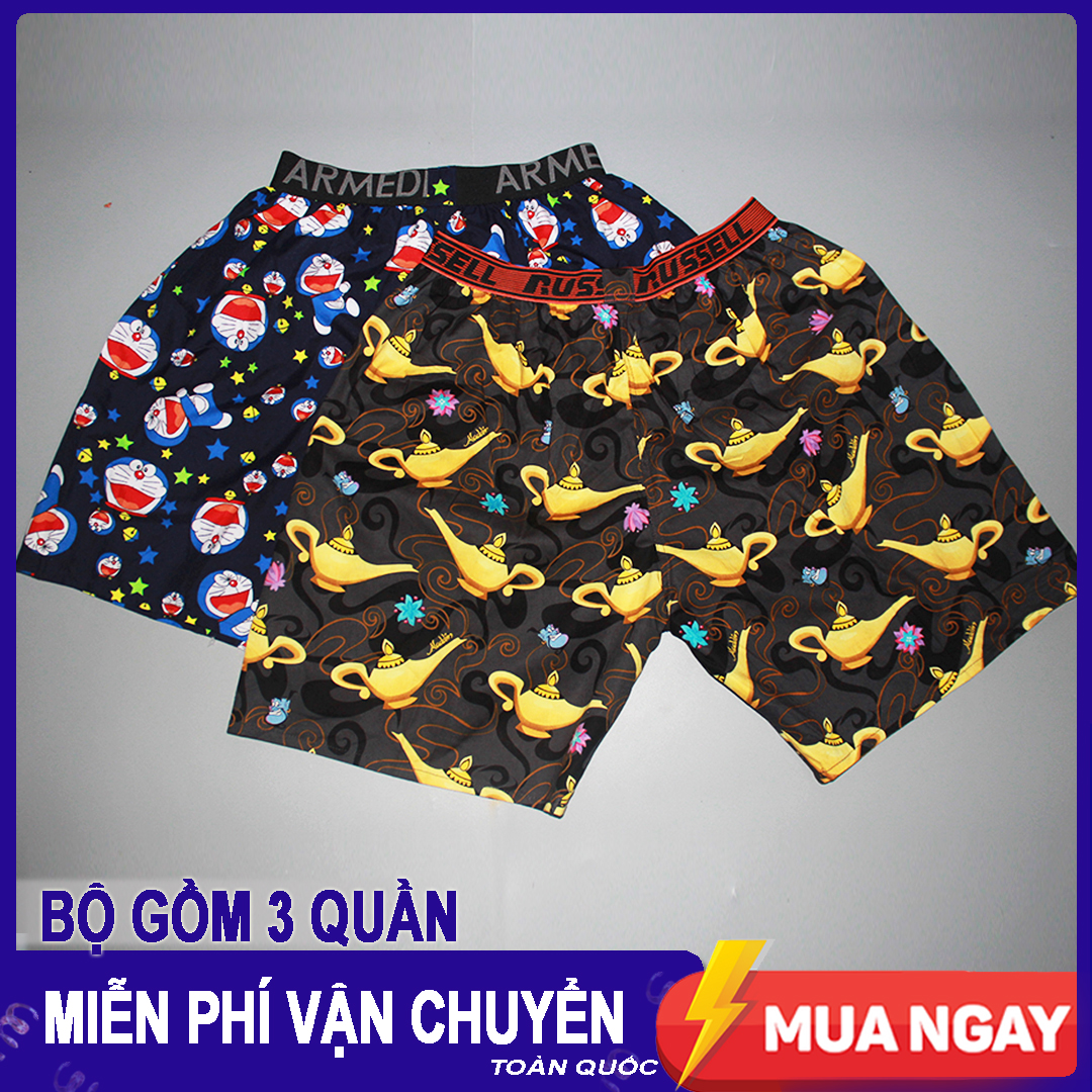 [HCM]COMBO 2 Quần Đùi Nam Lưng Xì - Quần Ngủ Nam - Mặc nhà - Mẫu Họa tiết