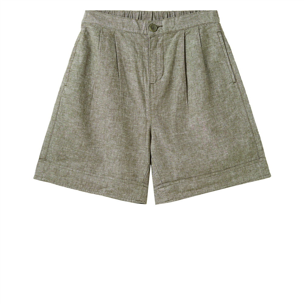 GIORDANO Quần Shorts Linen Nữ 05400233
