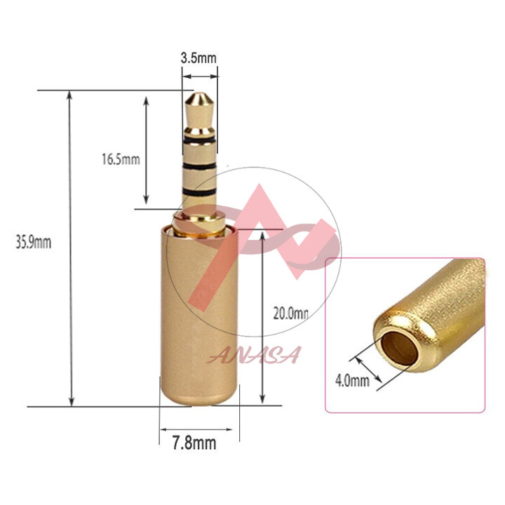 Jack Audio 3.5mm 4 Chấu Loại Tốt