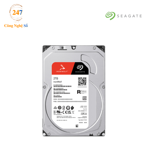 Ổ cứng HDD SEAGATE NAS IRONWOLF 3.5 2TB ST2000VN003