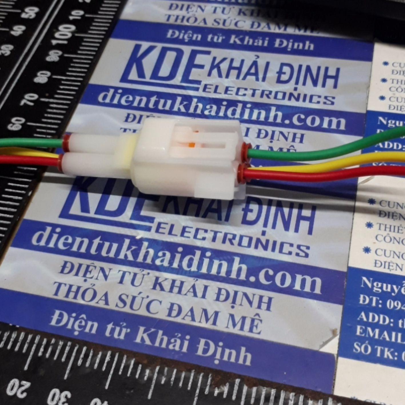BỘ RỜI ĐẦU NHỰA ĐỰC, CÁI LÕI SẮT ĐỰC, CÁI ĐẦU NỐI, HEADER 2.3mm 3P, CHỐNG NƯỚC, jack xe điện xe máy.... kde5105