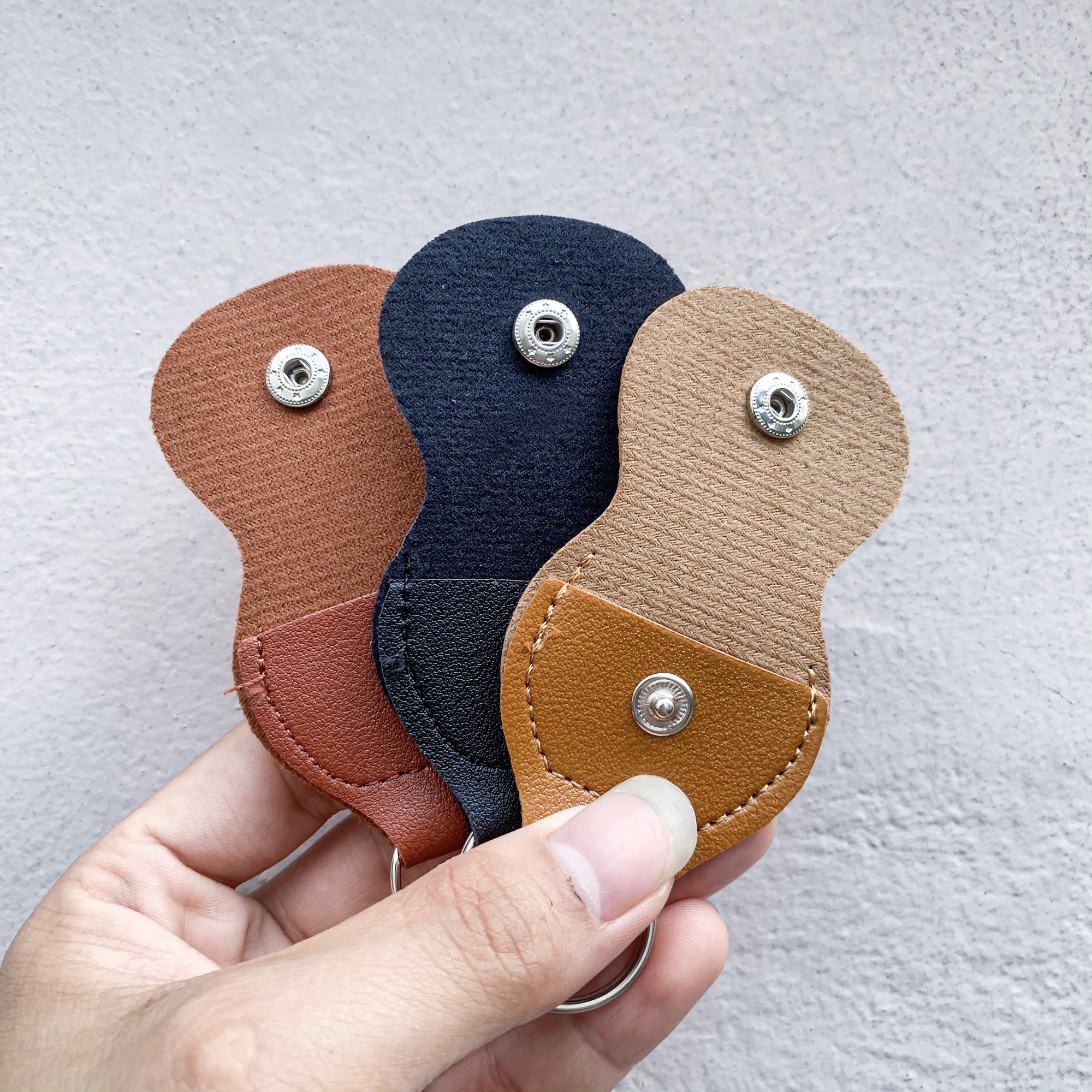 Móc khóa - bao đựng pick Guitar | Chất liệu giả da