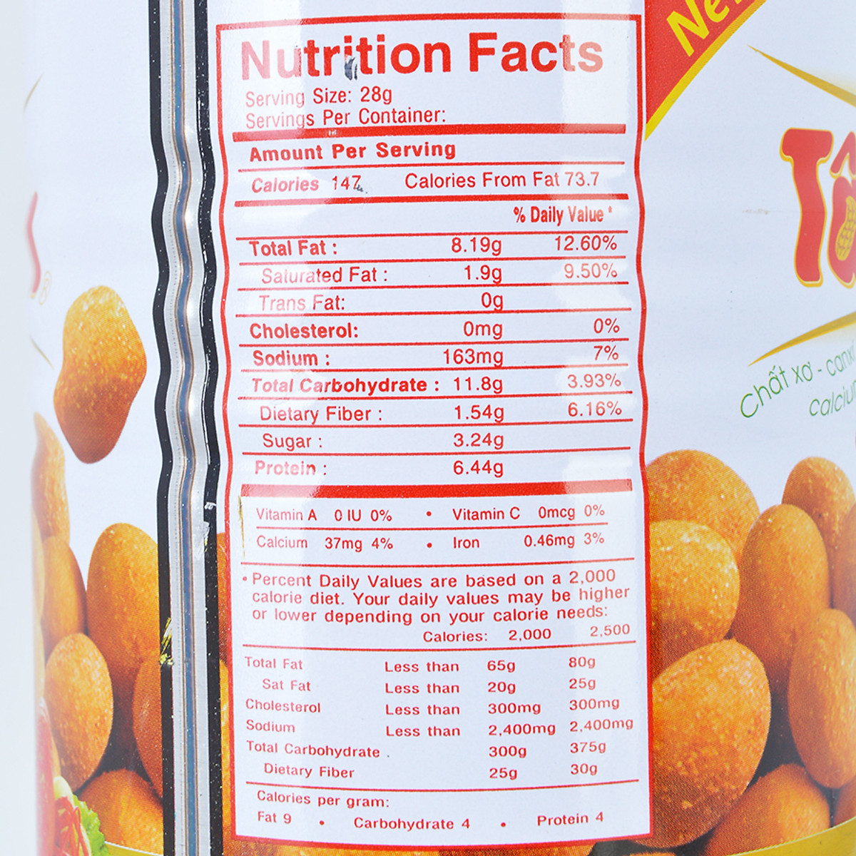 Combo 4 lon Đậu phộng vị Tôm Tân Tân 200g