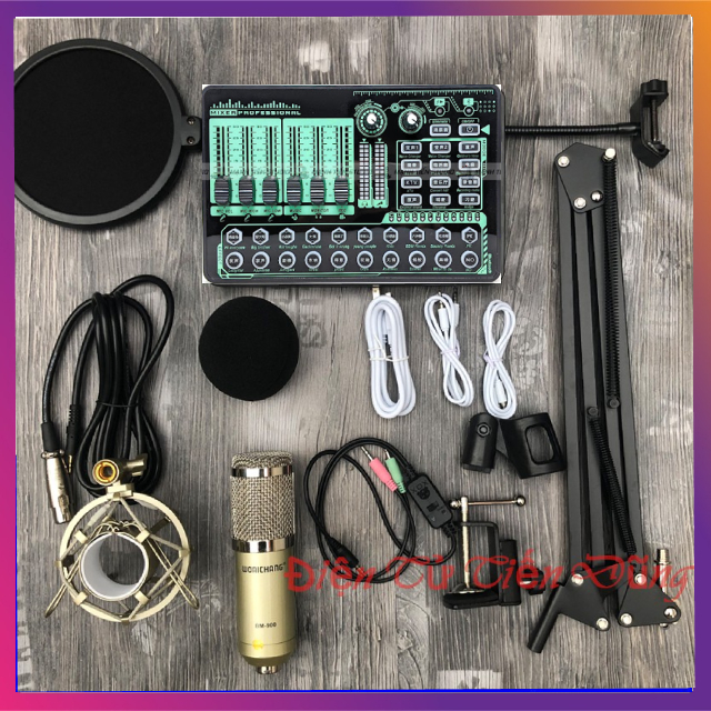 Bộ livestream mic thu âm BM900 sound card h9 dây live stream MA2 chân màng có bluetooth autu-tune có Hiệu ứng âm thanh khán giả tương thích với nhiều thiết bị âm thanh