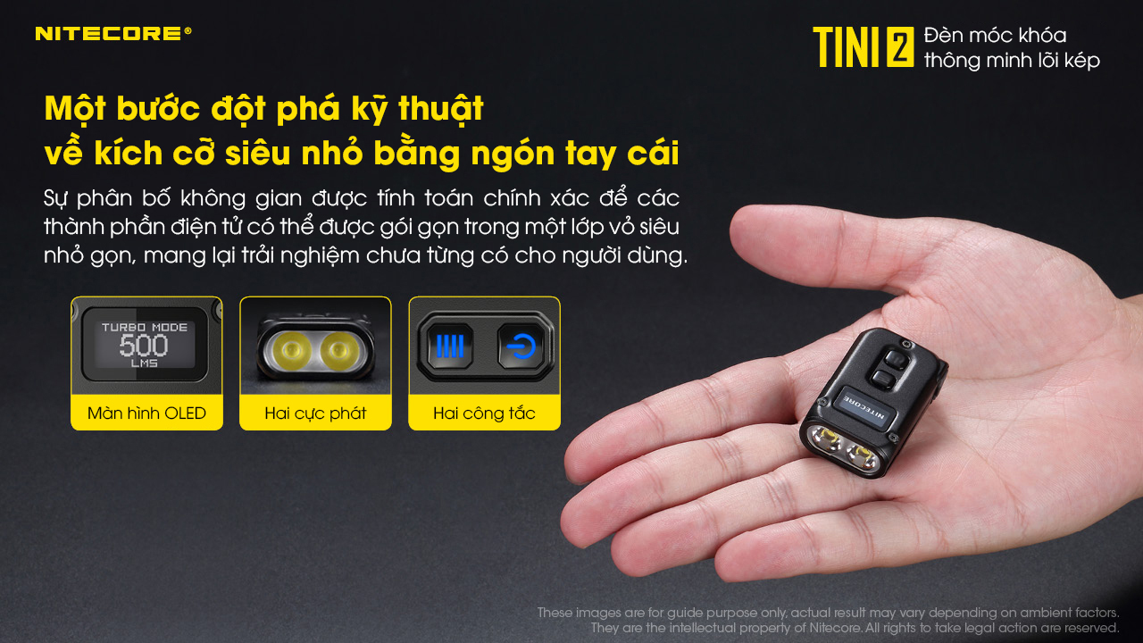 Đèn pin - Tini 2 - Nitecore - Đèn móc khóa thông minh