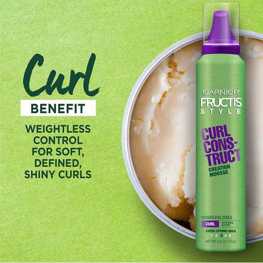 [Bill US] Mousse giữ nếp tóc xoăn Garnier Fructis Style Curl Construct Creation Mousse 192g