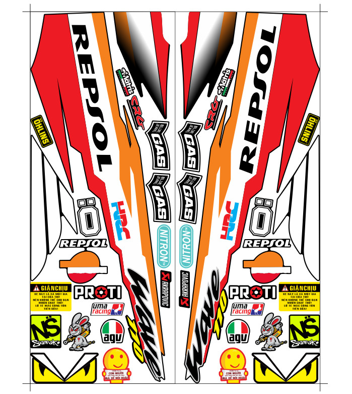 Tem xe wave nhỏ repsol