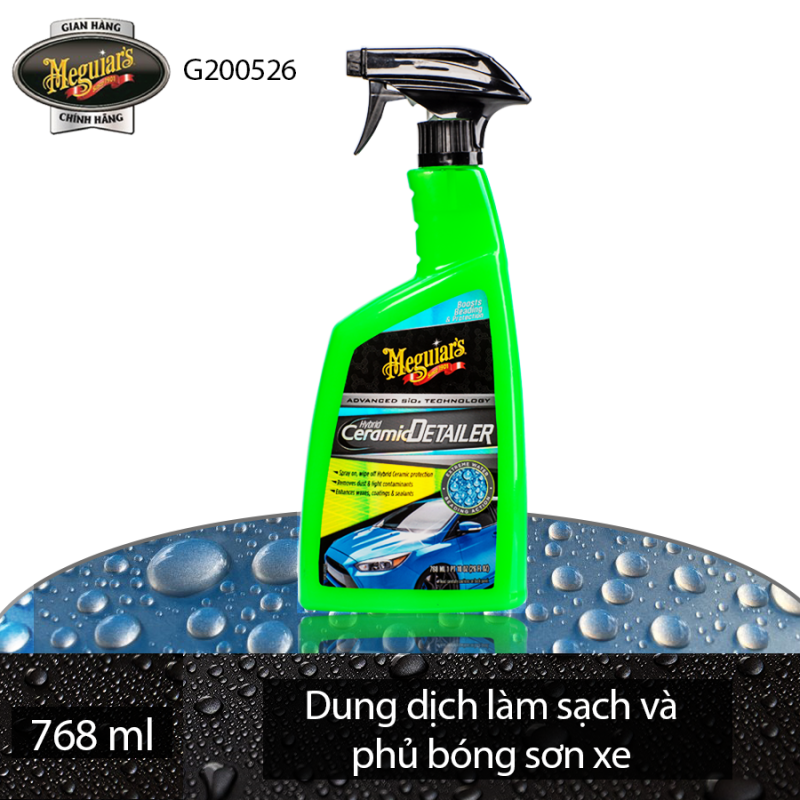 Meguiars Dung dịch làm sạch và wax bóng sơn xe cao cấp - Meguiars Hybrid Ceramic Detailer - G200526, 768ml