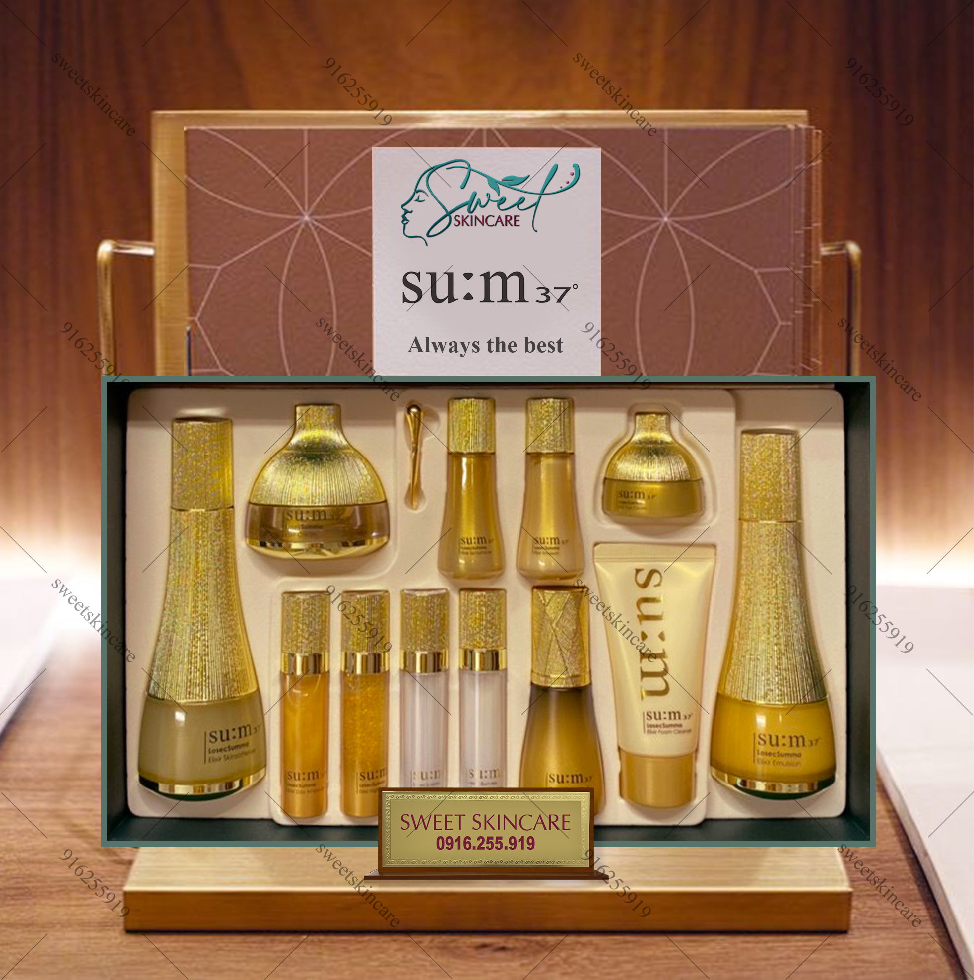 Bộ dưỡng tái sinh da Su:m37 vàng Losec Summa Elixir Special Set ( Sum37, Sum:37 )