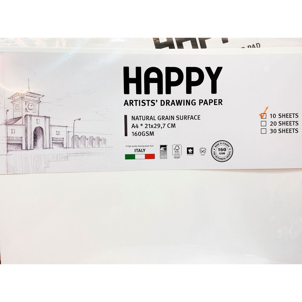 Giấy vẽ kỹ thuật, phác thảo HAPPY 200/160gsm