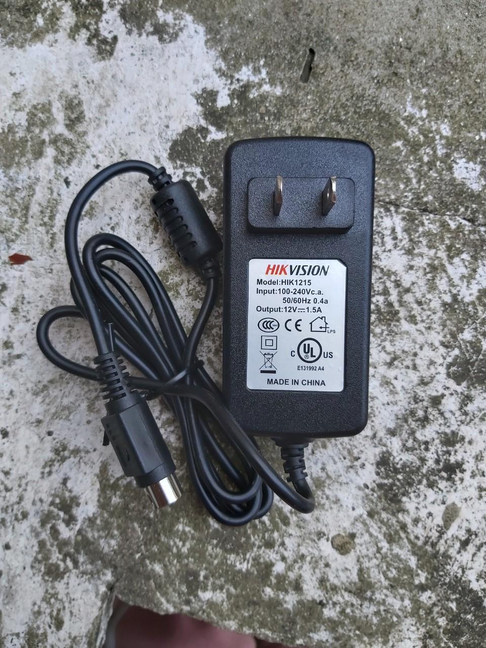 Adapter nguồn đầu ghi camera Hikvision 12v 1.5a 4 pin