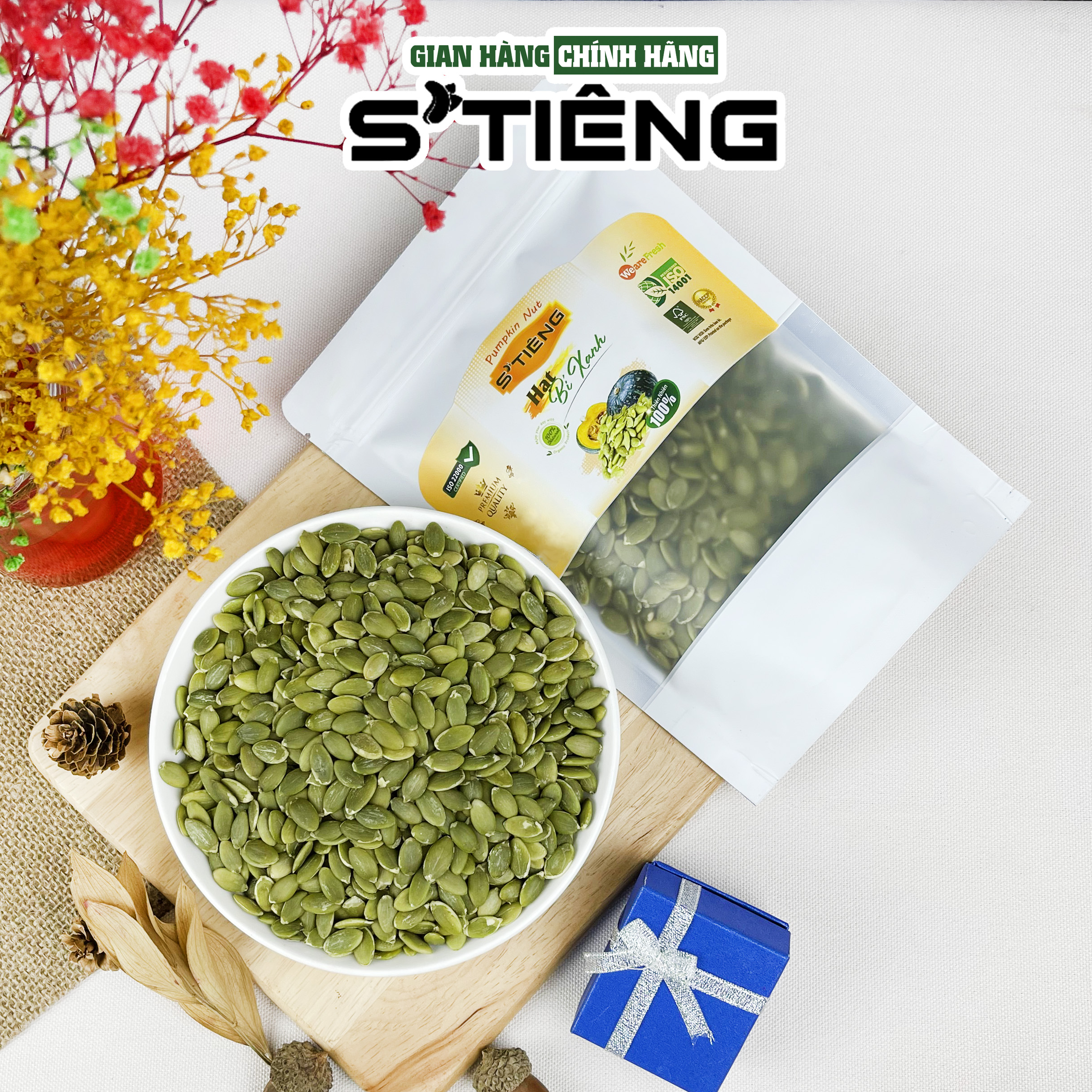 Nhân Hạt Bí Xanh Tươi Sống STIÊNG