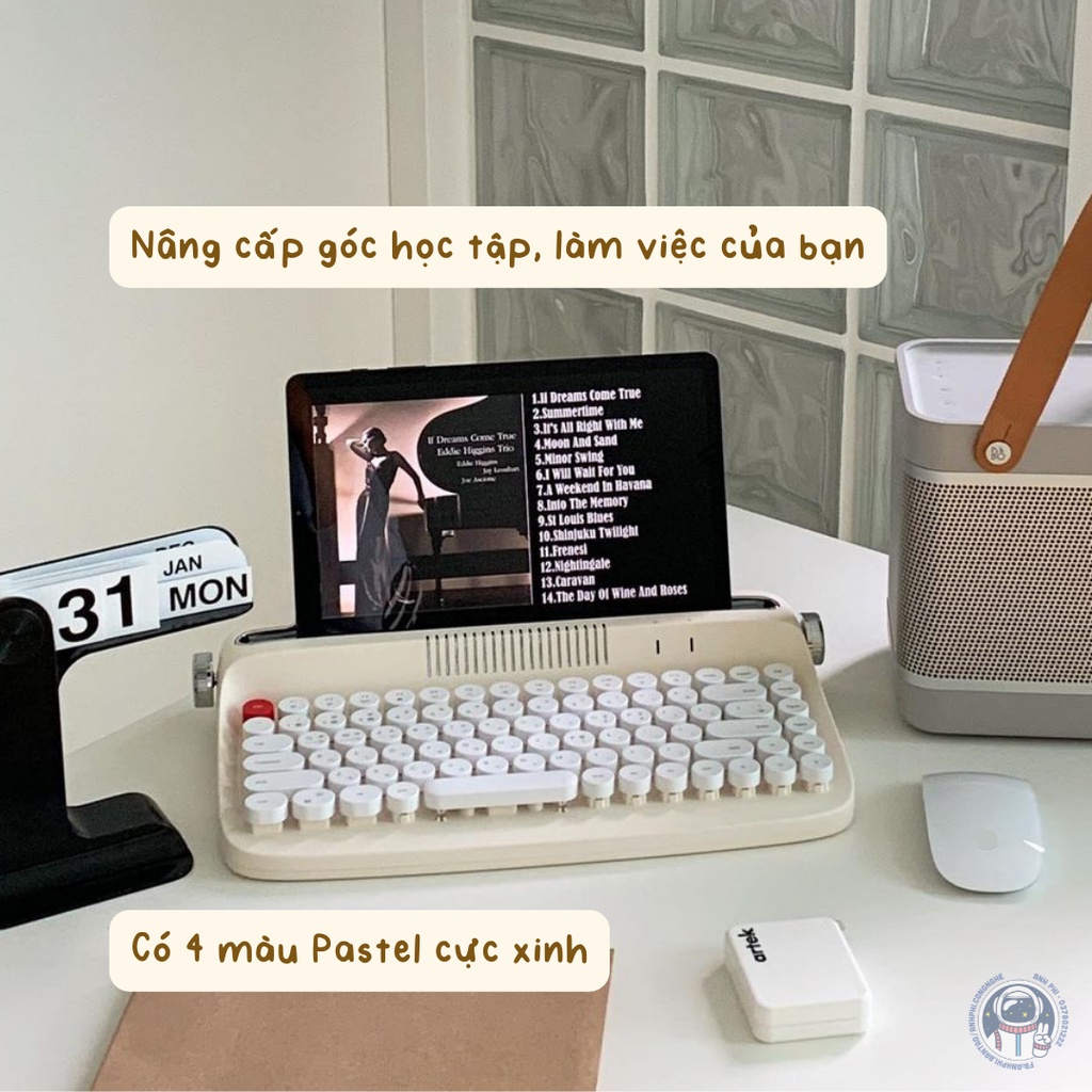 [Có Sẵn Có BH] Bàn Phím Không Dây ACTTO (86 Phím, Bản Tiếng Anh) Cho Điện Thoại Android/Windows/IOS Bluetooth 5.0