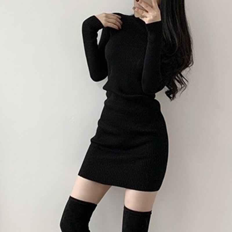Váy len body tôn dáng mẫu quốc dân