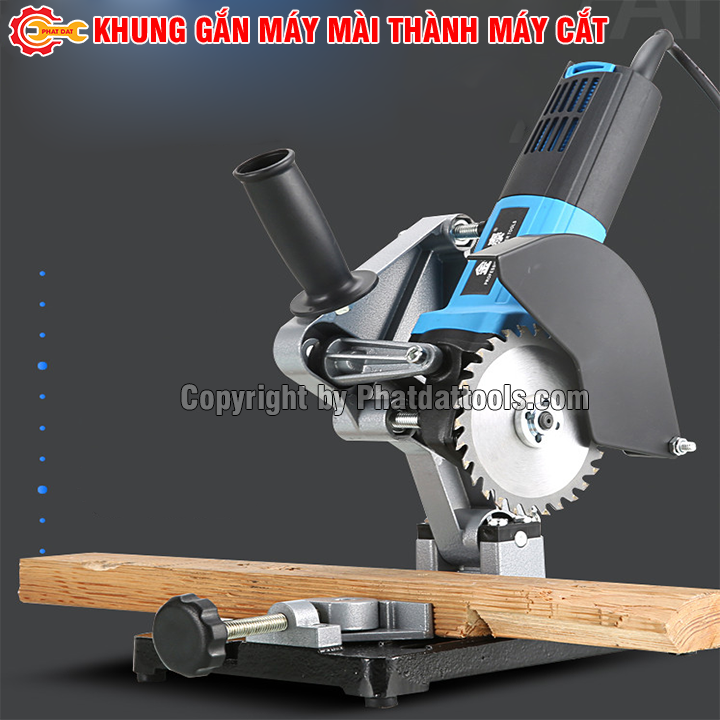 Khung gắn máy mài thành máy cắt bàn mini