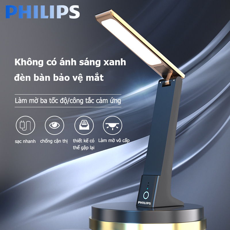 Philips Đèn học để bàn, đèn học chống cận, 3 chế độ sáng thông minh