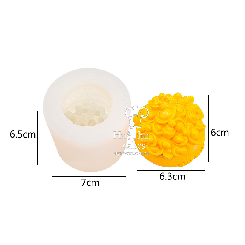 Khuôn silicon Hũ Vàng nhỏ làm bánh rau câu 4D