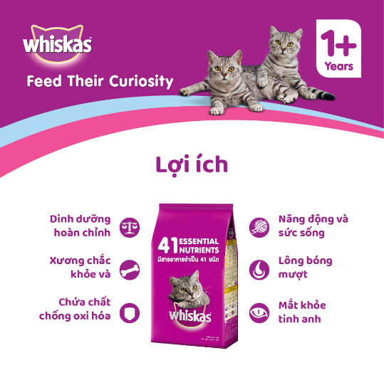 Hạt cho mèo Whiskas 1,2kg
