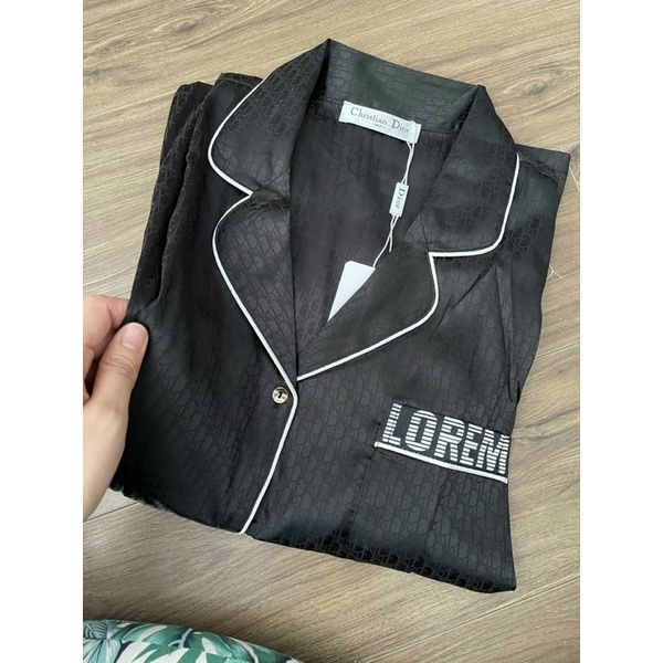 BỘ PIJAMA LỤA QUẢNG CHÂU CAO CẤP TAY DÀI  LOREM