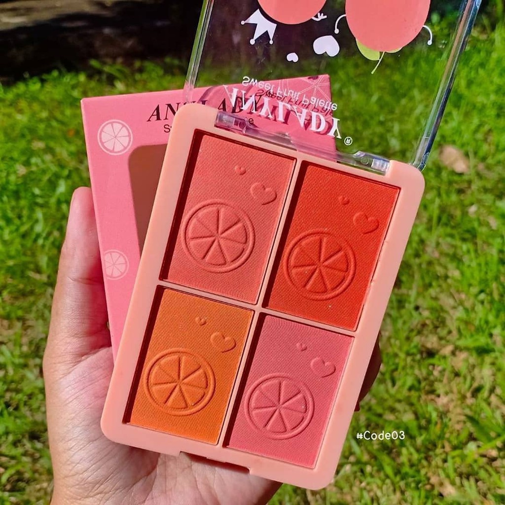 Phấn ám hồng 4 ô ANYLADY Orange Blusher Thái Lan