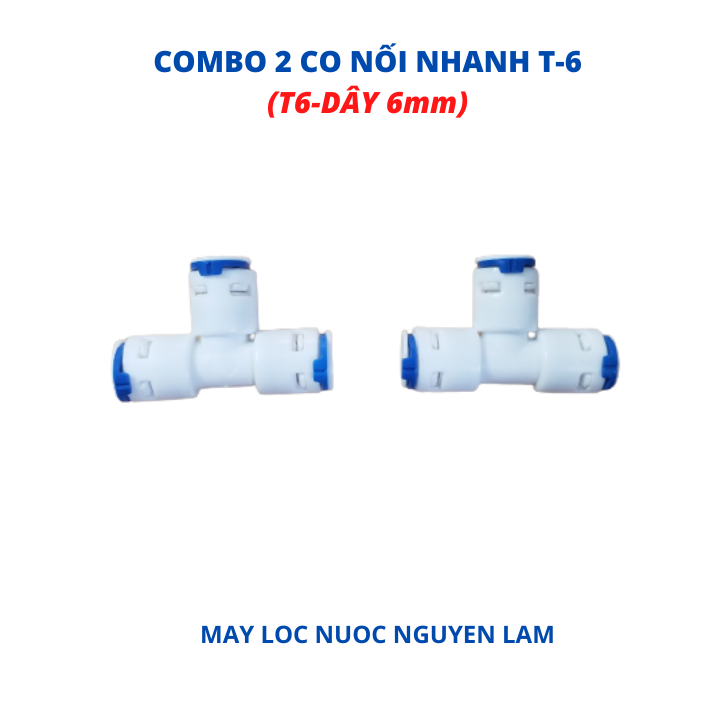 Cút Nối Chữ T Dây 6mm (Dùng Cho Máy Lọc Nước - Máy Phun Sương)