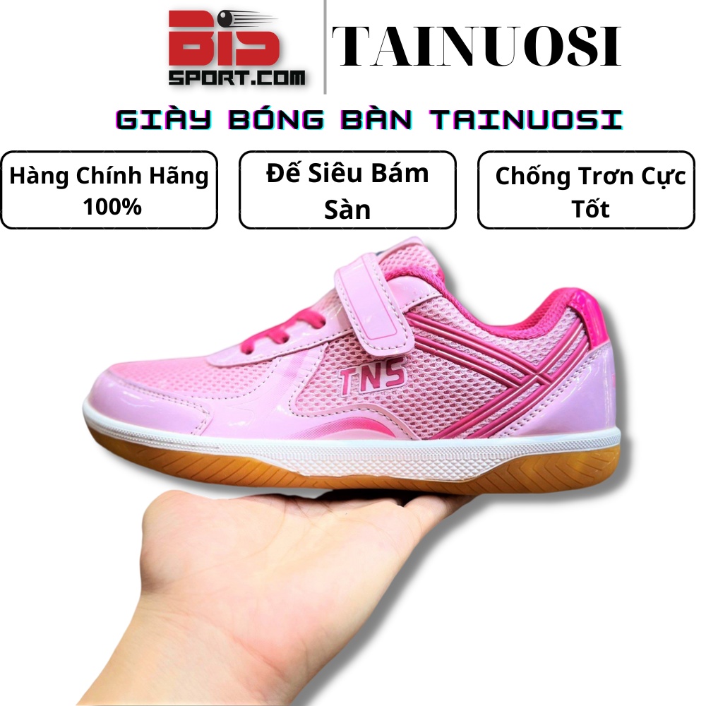 Giày Bóng Bàn Cầu Lông Trẻ Em Tainuosi TNS Cao Cấp Chính Hãng - Hồng Baby