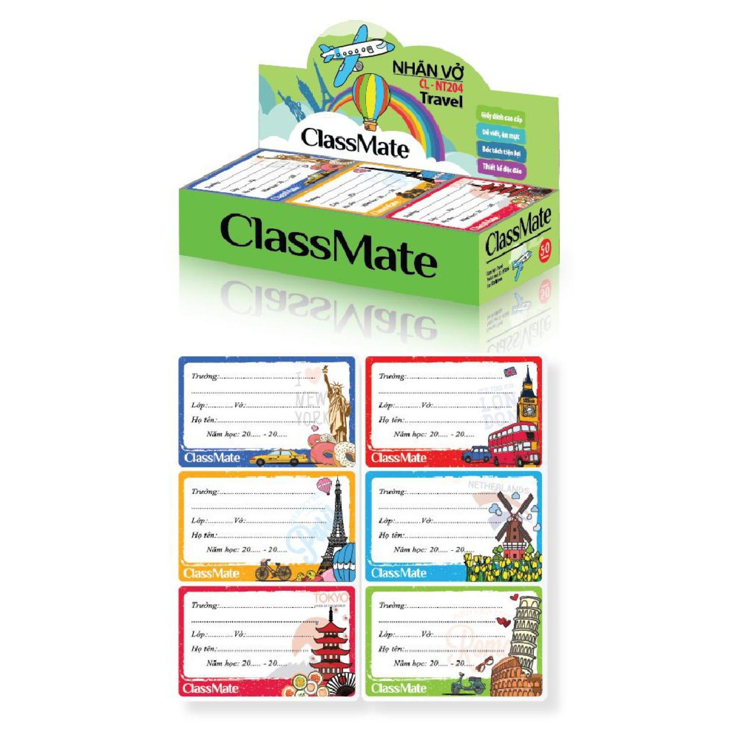 COMBO 2 TẬP  Nhãn vở Classmate Travel CL-NT204