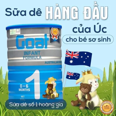 [HCM]Sữa dê Hoàng Gia Úc Royal Ausnz Goat Số 1 (800g)
