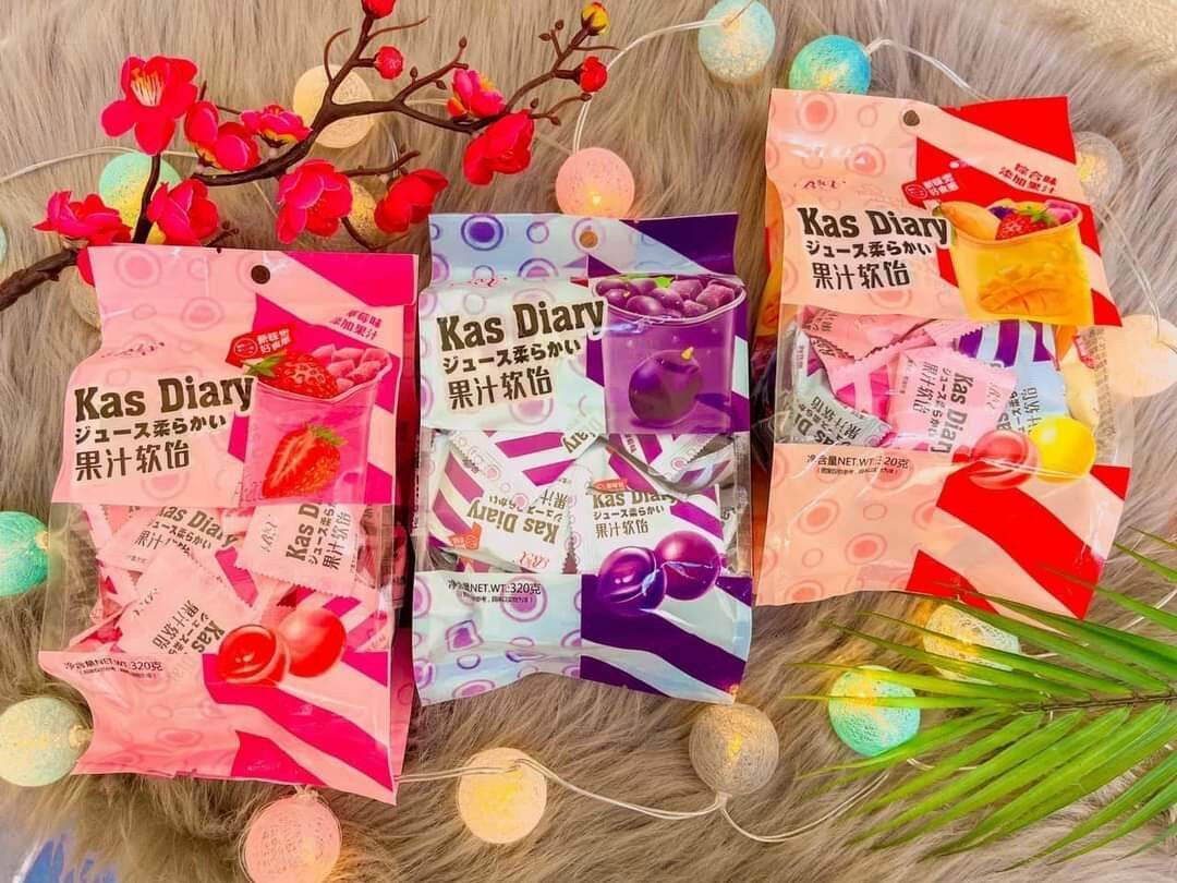 Kẹo Dẻo Trái Cây Kas Diary 320gr Vị Nho