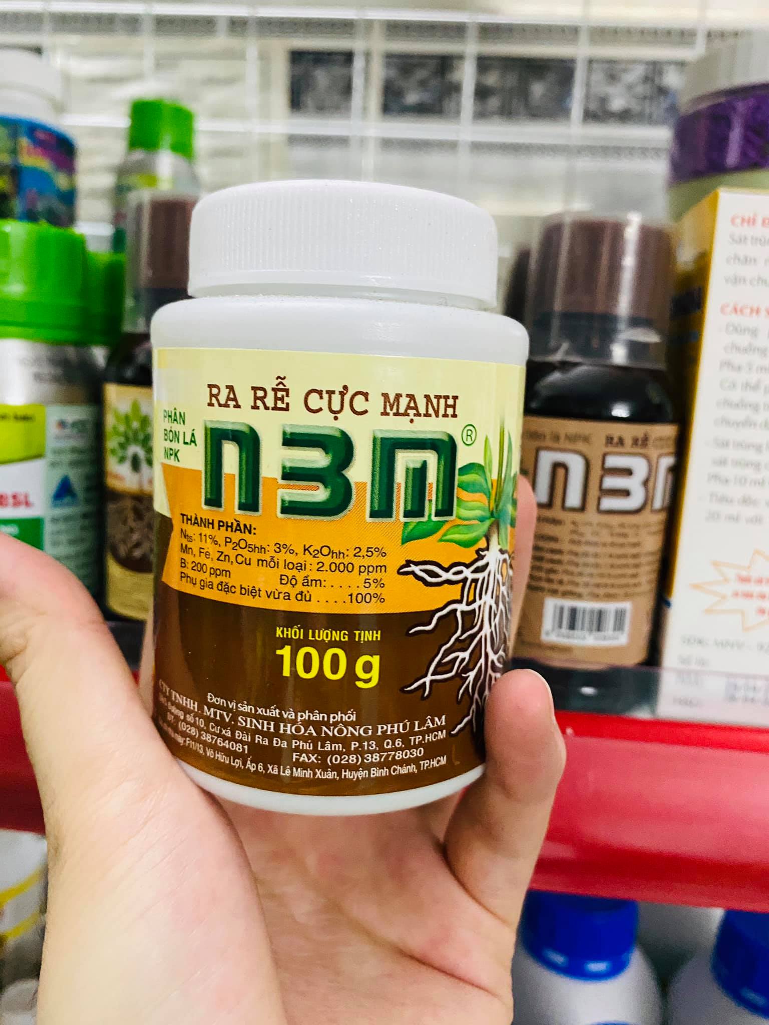 [HCM]Phân bón lá kích rễ N3M dạng bột hộp 100gr