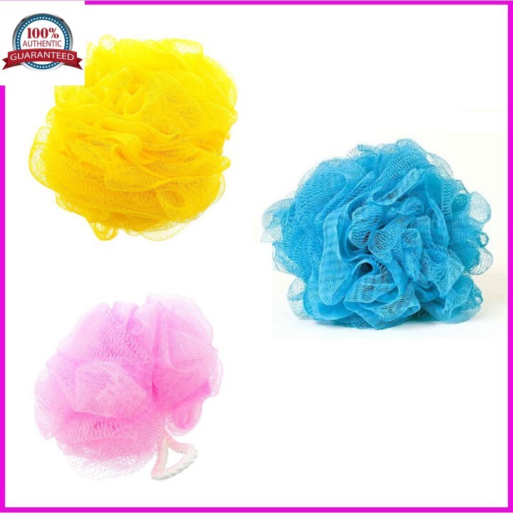 Bông tắm tròn size 10*10cm mềm mịn  có ảnh thật