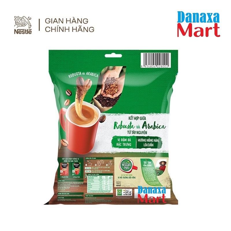 Combo 2 Bịch Cà Phê Hòa Tan Nescafé 3in1 vị Rang Đậm Và vị Cà Phê Sữa Đá