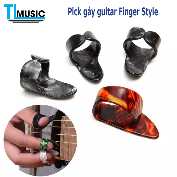 Móng gảy đàn guitar - finger pick guitar - pick đeo ngón tay chơi guitar finger style (Giao màu ngẫu nhiên)