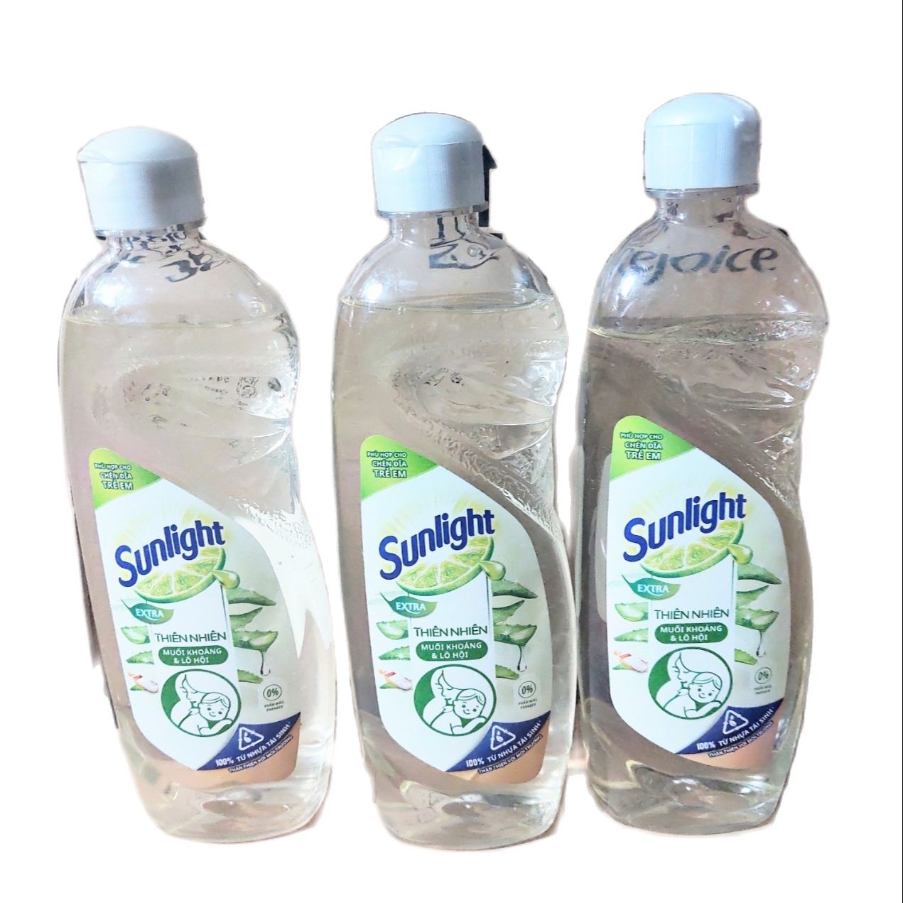 (HCM) Combo 3 chai nước rửa chén sunlight thiên nhiên 370g