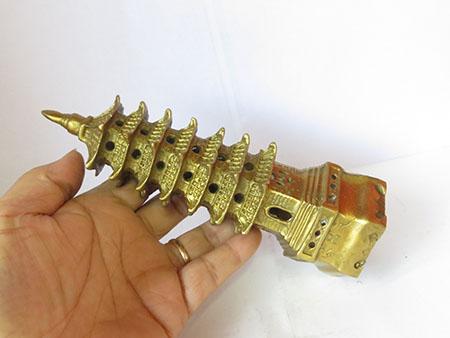 Tháp văn xương đồng 7 tầng cao 17 cm