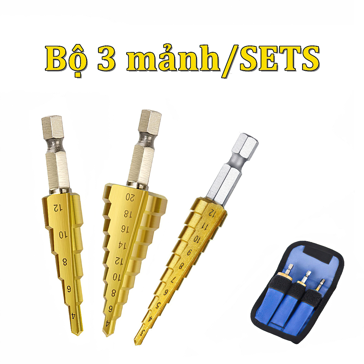 Bộ 3 mũi khoan tháp loại tốt