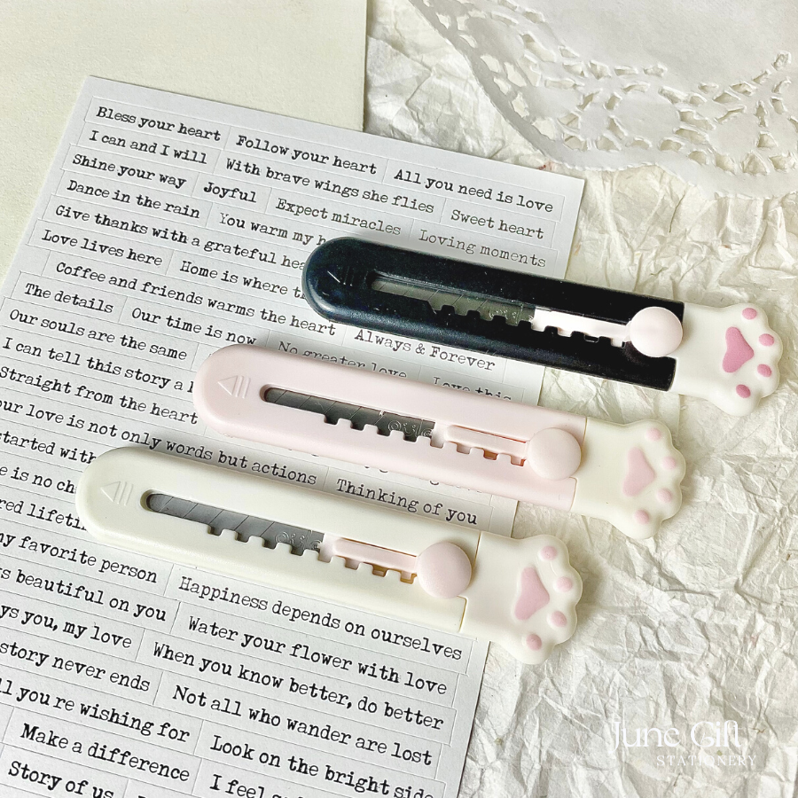 Dao rọc giấy mini tay mèo, gấu, thỏ dễ thương