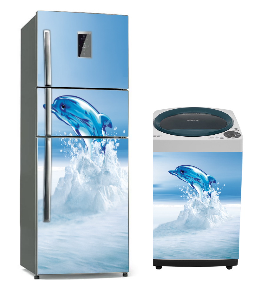 Combo Decal dán máy giặt tủ lạnh
