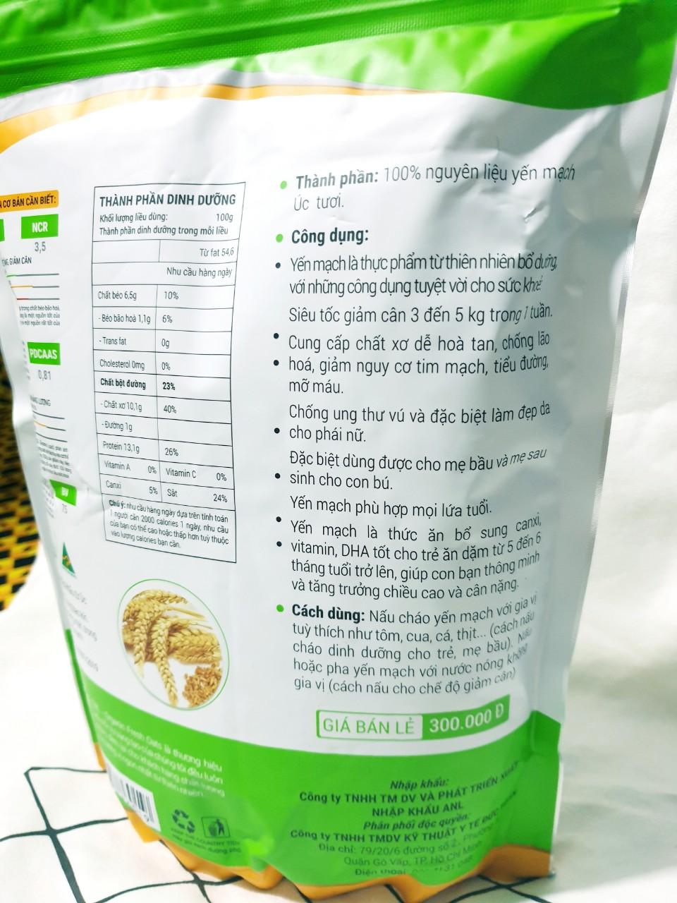 YẾN MẠCH ÚC TƯƠI LOẠI 1