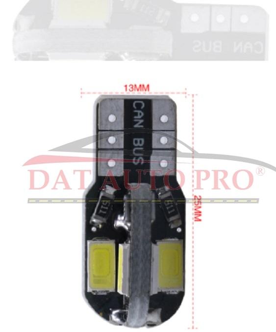 Bộ 2 đèn led nhỏ canbus t10 8 led màu xanh dương cho xe máy,oto.