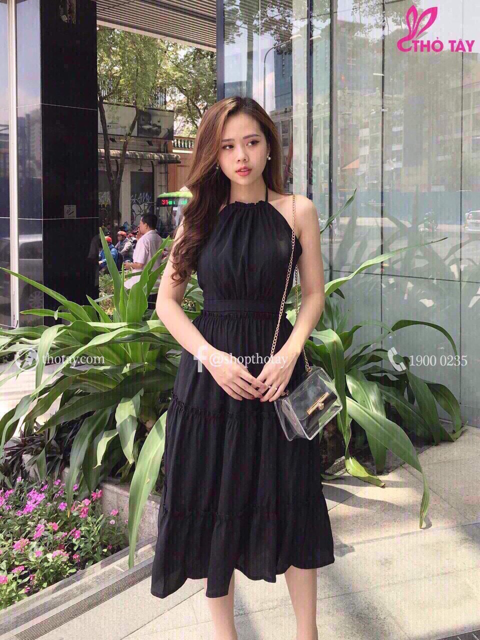 ĐẦM MAXI CỔ YẾM CỰC XINH tt0320