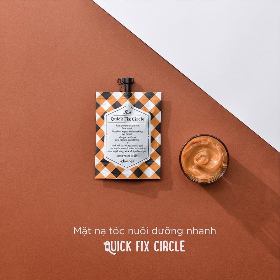 Mặt nạ ủ tóc Davines The Quick Fix Circle 50ml | Dưỡng ẩm và làm mờ nếp tóc
