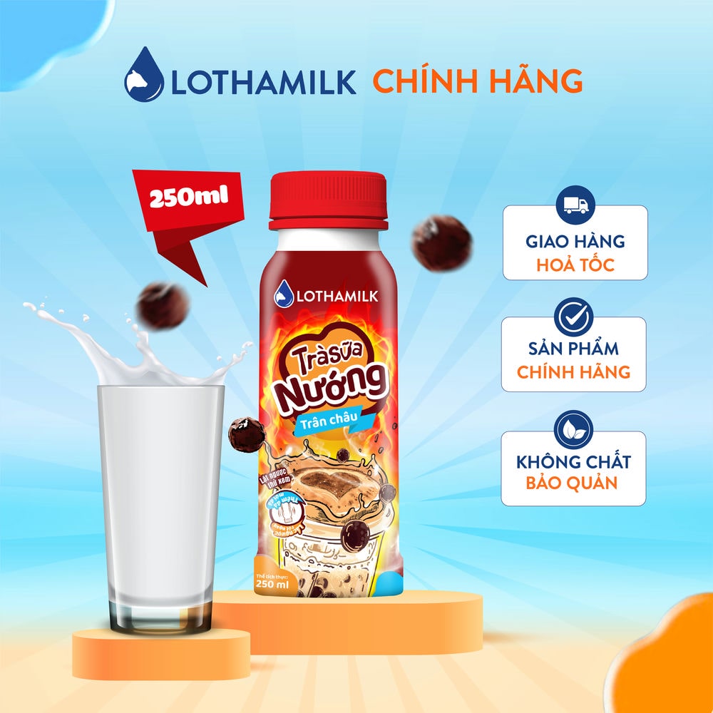 Trà Sữa Thanh Trùng Lothamilk Chai 250ml
