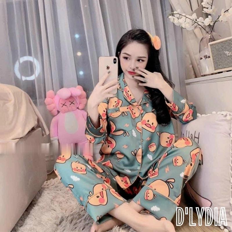 Đồ bộ nữ pijama lụa cao cấp dài tay D'LYDIA DN05
