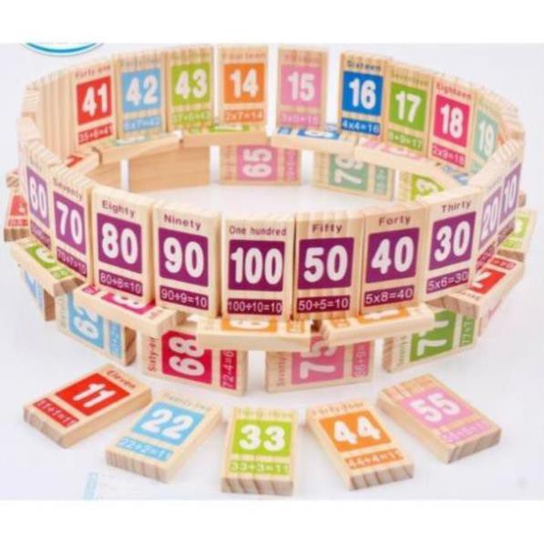 [RẺ VÔ ĐỊCH] BỘ DOMINO 100 SỐ HỌC KÈM TOÁN, TIẾNG ANH