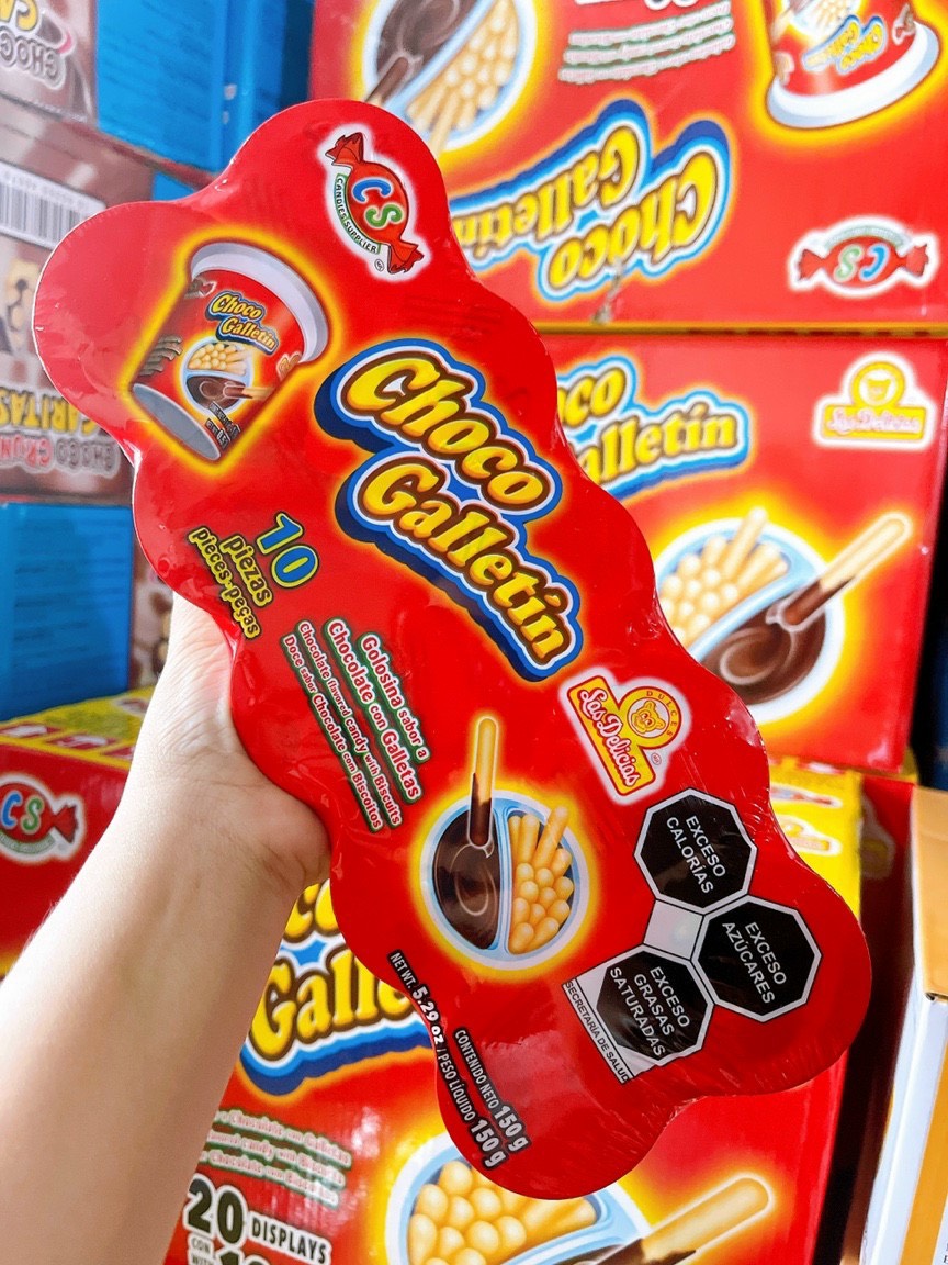 [Lốc 10 ly] Bánh que chấm socola Choco Galletin Thái Lan 150g