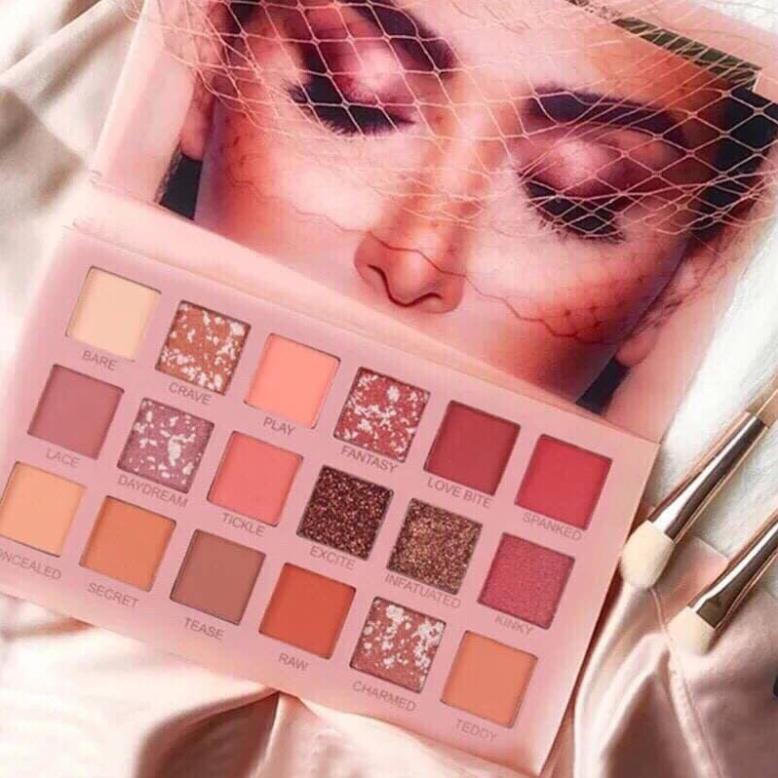 Bảng phấn mắt 18 màu Huda Beauty Nude tutu trang điểm mắt phấn mắt kiềm dầu cao cấp bắt sáng 3 ace mascara Cosmetics Ski