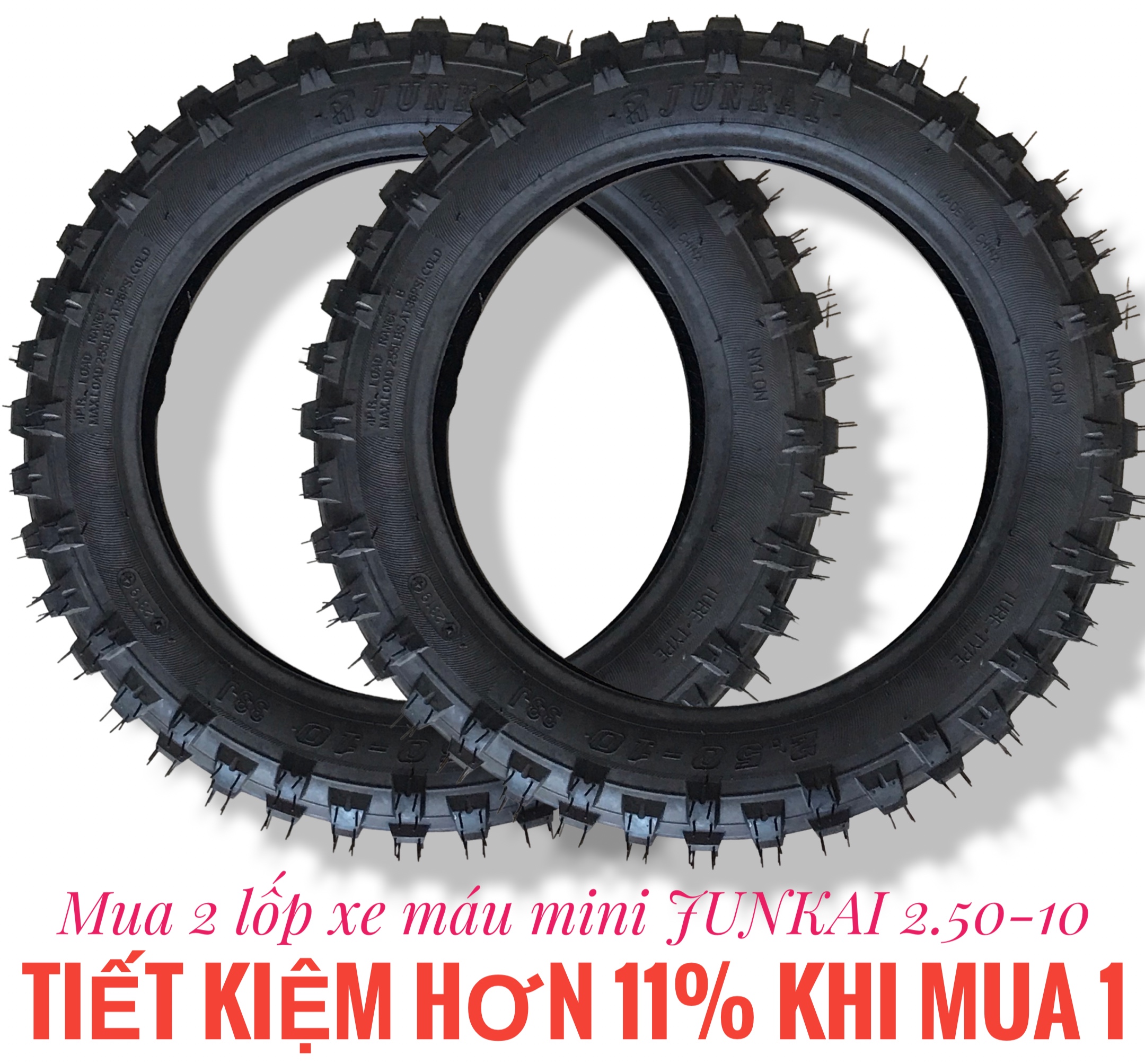 Tyre shell motorcycle mini Junkai 2.50-10